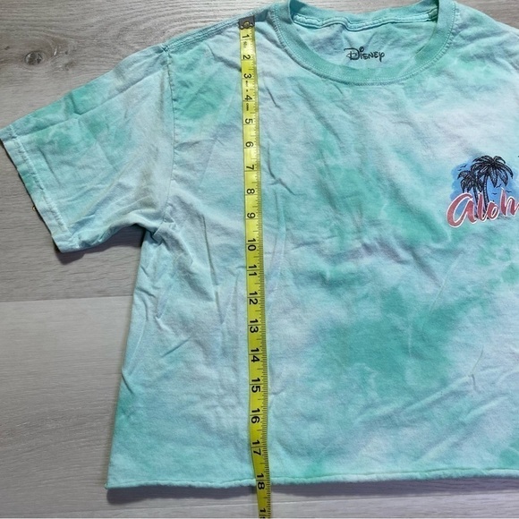 Disney Lilo & Stitch Aloha Hand Cropped the Dye Graphic T-Shirt, Small - Picture 5 of 6